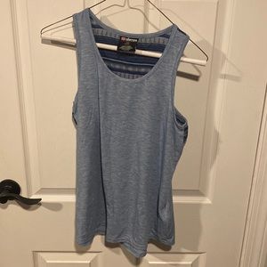 Blue tank top with back design